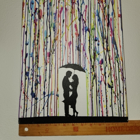 Couples Crayon Art Rain Print - Picture 5 of 5